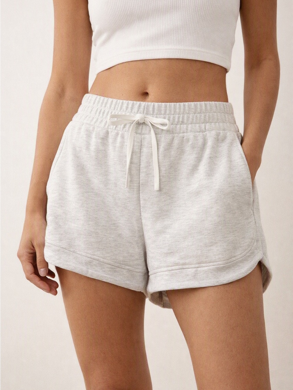 Varley DoubleSoft Light Heather Gray Lounge Shorts – Size Small, NWOT
